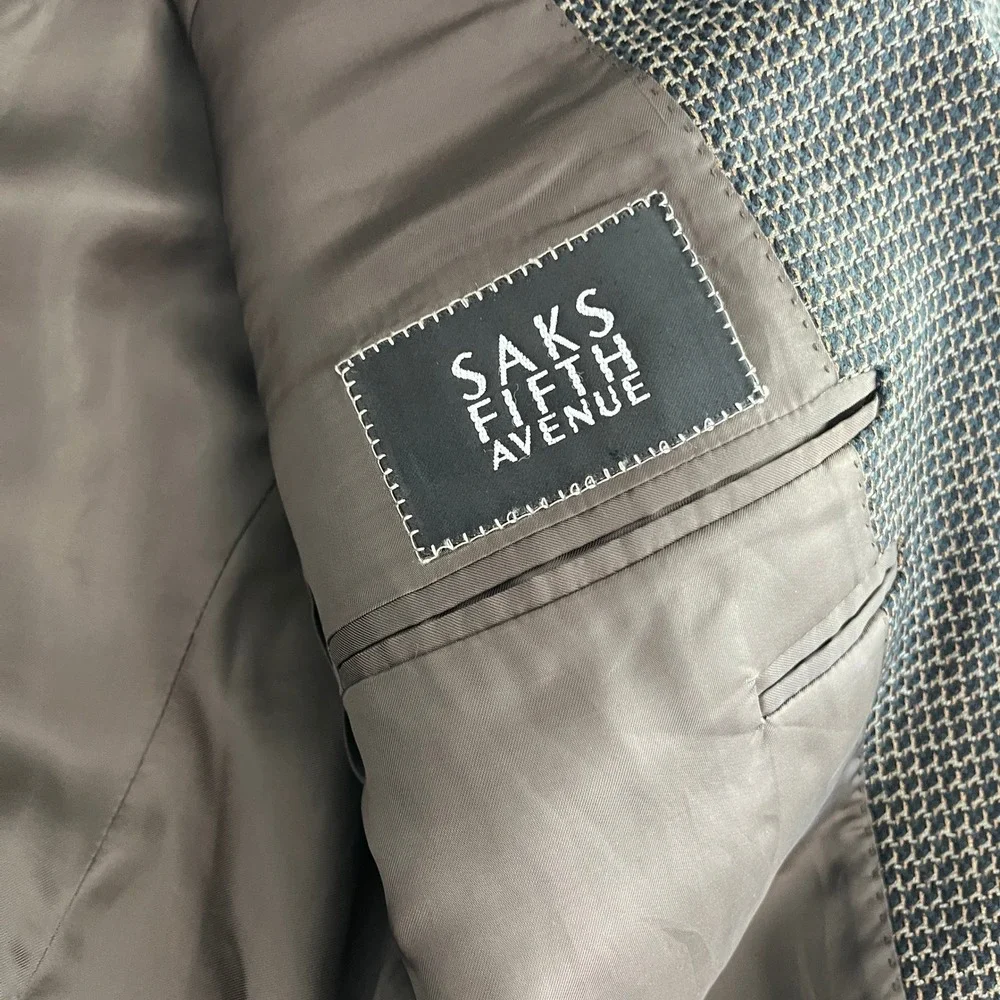 Canali Made In Italy Mens Blazer Brown Patterned Sport Coat Jacket 52R 100% Wool - Picture 9 of 11